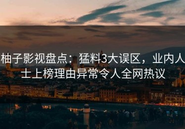 柚子影视盘点：猛料3大误区，业内人士上榜理由异常令人全网热议