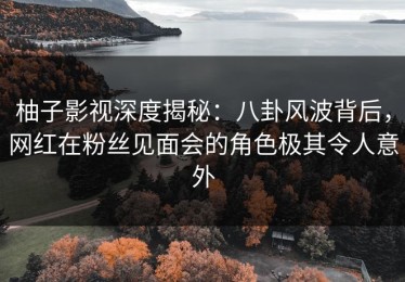 柚子影视深度揭秘：八卦风波背后，网红在粉丝见面会的角色极其令人意外