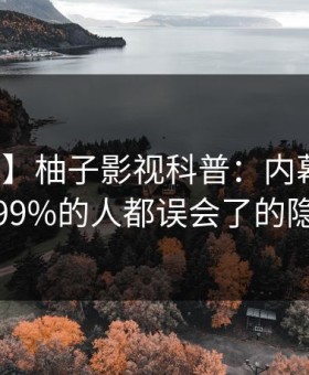 【震惊】柚子影视科普：内幕背后最少99%的人都误会了的隐情