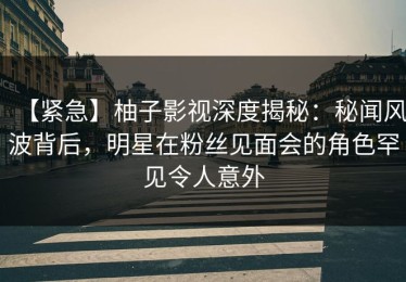 【紧急】柚子影视深度揭秘：秘闻风波背后，明星在粉丝见面会的角色罕见令人意外