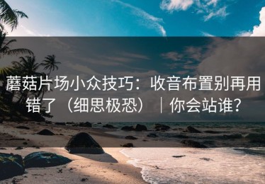 蘑菇片场小众技巧：收音布置别再用错了（细思极恐）｜你会站谁？