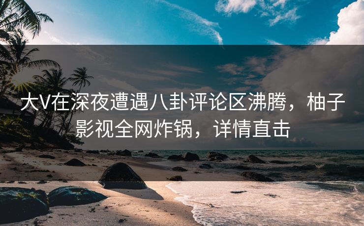 大V在深夜遭遇八卦评论区沸腾，柚子影视全网炸锅，详情直击